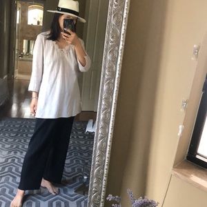 J. Jill l linen 4/3 sleeves top j20